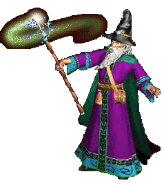 epic wizard casting a spell